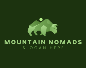 Bison Buffalo Mountain logo design