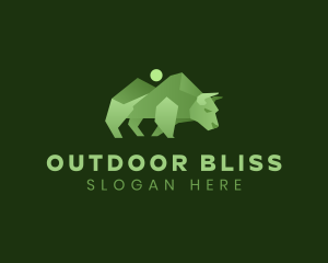 Bison Buffalo Mountain logo design