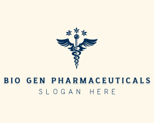 Caduceus Wings Healthcare logo design