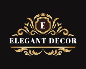 Luxury Ornament Shield logo design