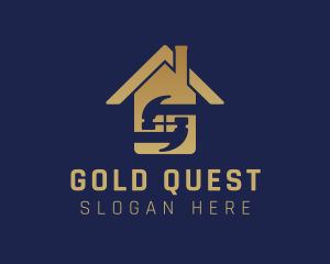 Gold House Carpentry logo design