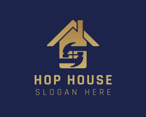 Gold House Carpentry logo design