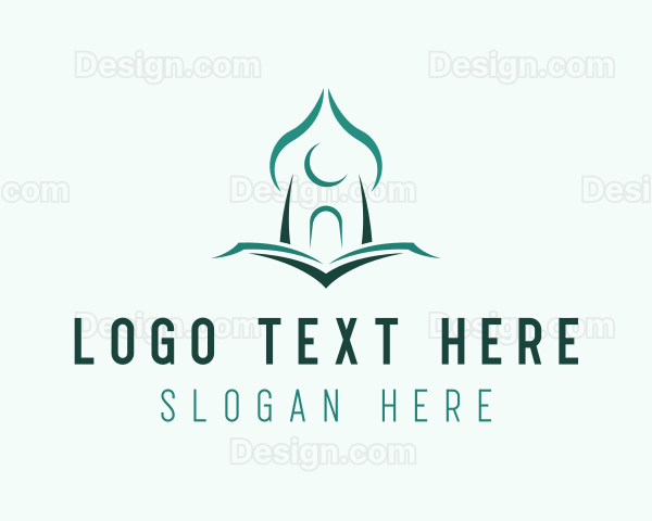 Minimalist Quran Mosque Logo