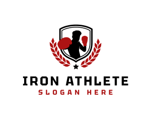 Boxer Shield Gym logo design