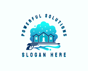  Residential Maintenance Pressure Wash logo design