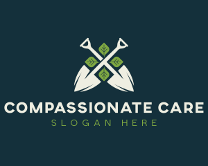 Shovel Leaf Lawn Care logo design