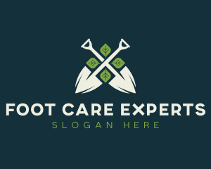 Shovel Leaf Lawn Care logo design