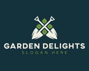 Shovel Leaf Lawn Care logo design