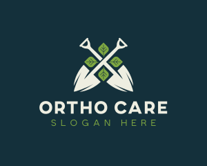 Shovel Leaf Lawn Care logo design