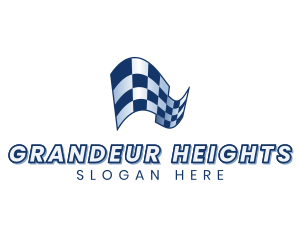 Automotive Racing Flag logo design