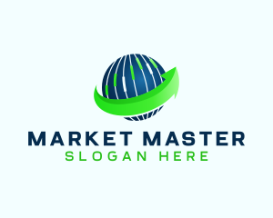 Stock Market Chart Arrow logo design