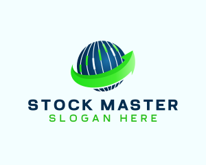 Stock Market Chart Arrow logo design