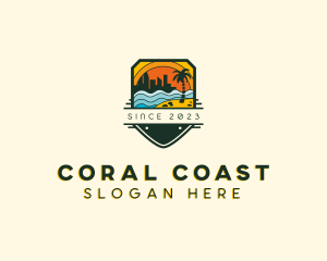 Summer Beach Coast logo design