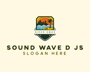 Summer Beach Coast logo design