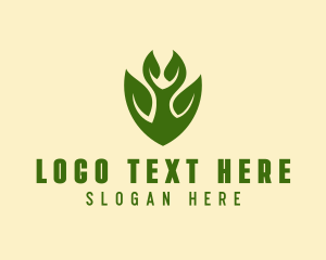 Green Eco Leaf  logo