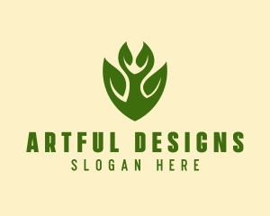 Green Eco Leaf  logo design