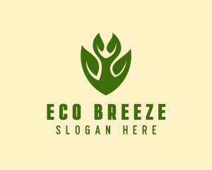 Green Eco Leaf  logo design