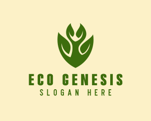 Green Eco Leaf  logo design