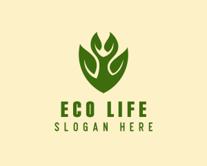 Green Eco Leaf  logo design