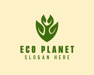 Green Eco Leaf  logo design