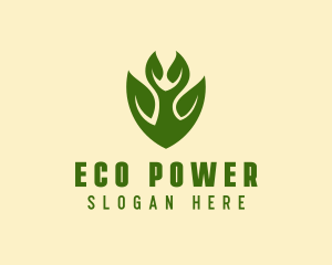 Green Eco Leaf  logo design