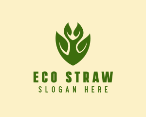 Green Eco Leaf  logo design