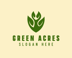 Green Eco Leaf  logo design