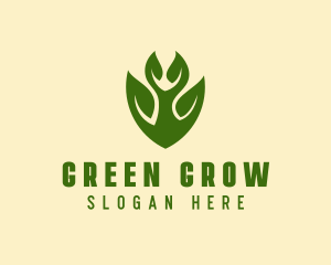 Green Eco Leaf  logo design