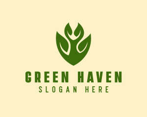 Green Eco Leaf  logo design