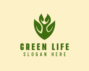 Green Eco Leaf  logo design