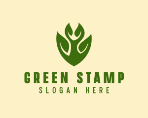 Green Eco Leaf  logo design