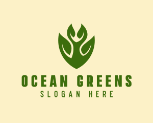 Green Eco Leaf  logo design