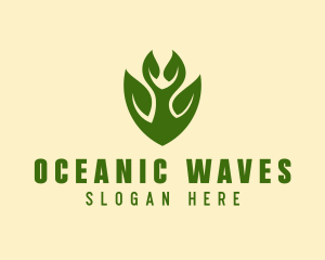 Green Eco Leaf  logo design