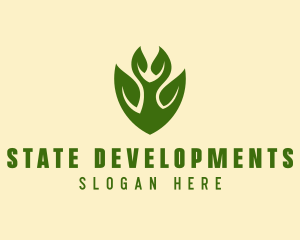 Green Eco Leaf  logo design