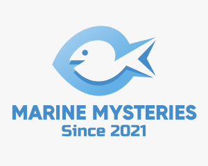 Blue Marine Fish  logo design