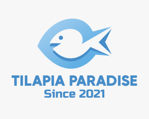 Blue Marine Fish  logo design