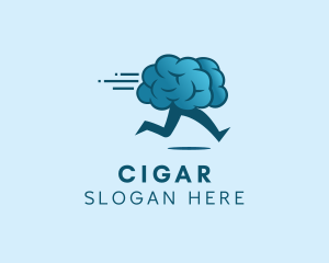 Running Brain Learning logo design