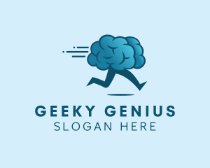 Running Brain Learning logo design