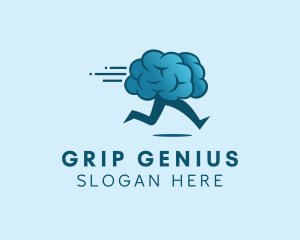 Running Brain Learning logo design