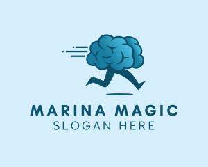 Running Brain Learning logo design