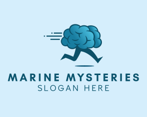 Running Brain Learning logo design