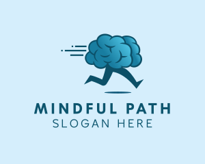 Running Brain Learning logo design