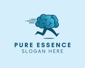 Running Brain Learning logo design