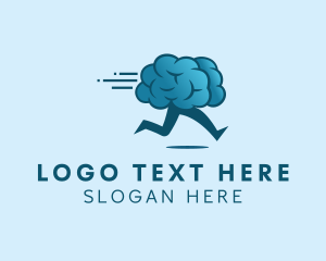 Running - Running Brain Learning logo design
