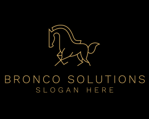 Minimalist Bronco Horse logo