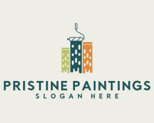 Roller Paint Building logo design