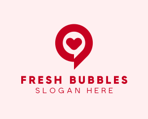 Love Chat Bubble  logo design