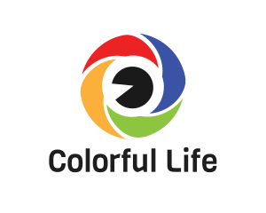 Colorful Shutter Eye logo design