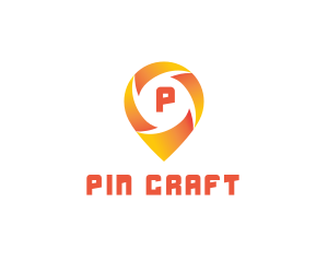 Solar Location Pin  logo design