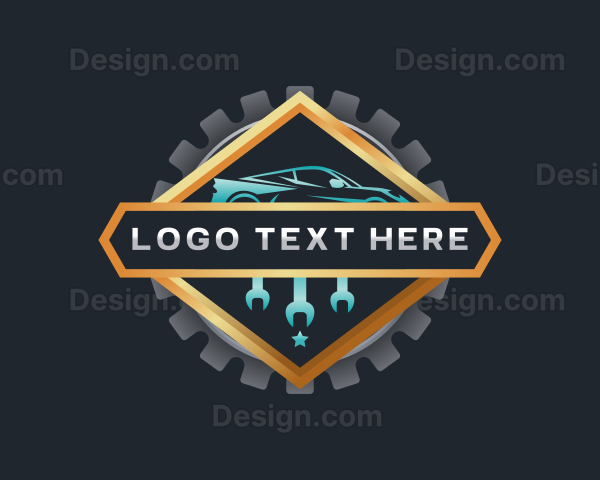 Automotive Mechanical Cogwheel Logo